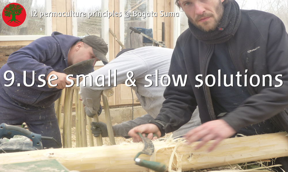Permaculture Principles 9: Use Small and Slow Solutions