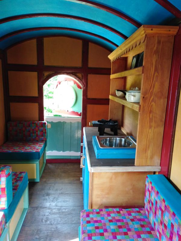Sheperd's hut interior