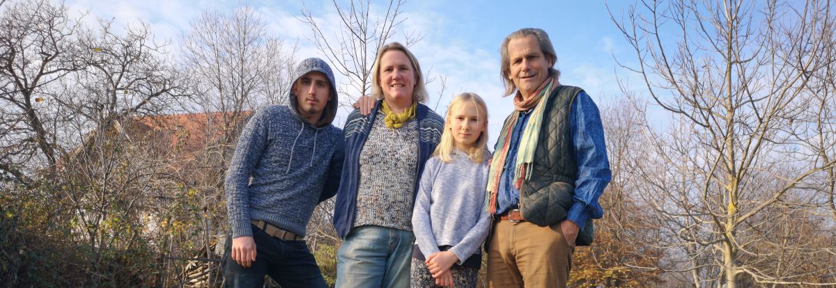 Family in winter