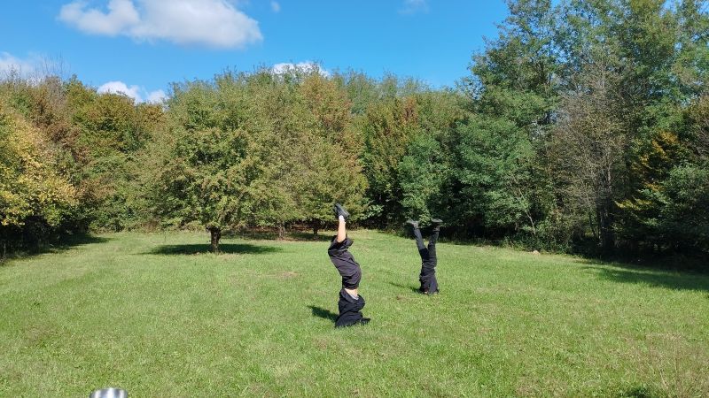 Yoga in the field