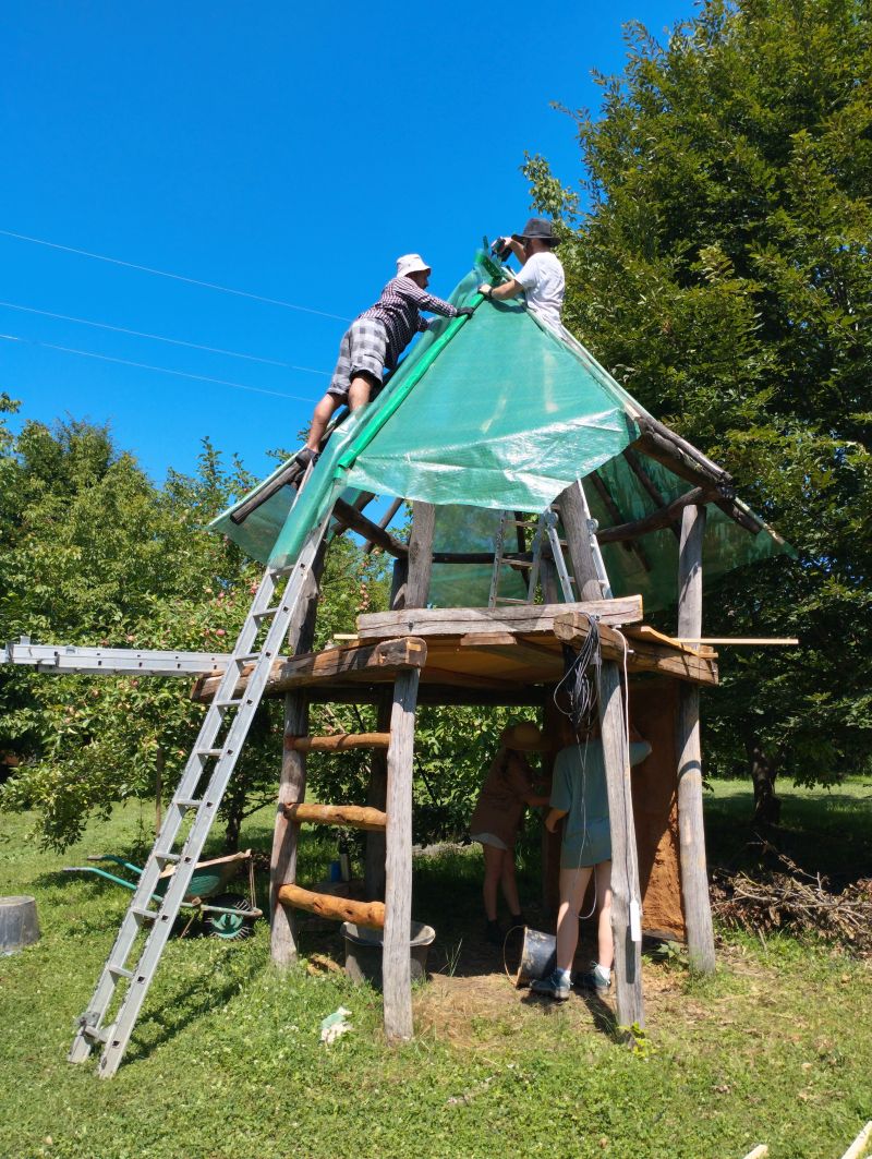 Working on the playhouse